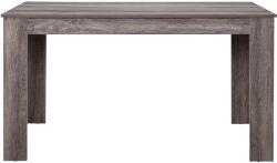 PremiumXL en. casa Étkezőasztal Nora 6 személyes 140x90x77 cm sötétbarna tölgy