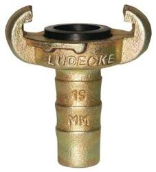 Lüdecke Cupla pentru furtun, cu gheare, DIN 3489, din fonta maleabila, duza 10 mm, 3/8", 76 mm, LUDECKE (4064564005501)