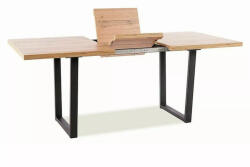 SIGNAL MEBLE Vito Artisan Kinyitható MDF Étkezőasztal Tölgy-Fekete Ipari Dizájn