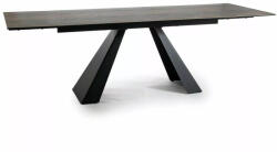 SIGNAL MEBLE Salvadore Ceramic Legno Bővíthető Asztal Edzett Üveg-Kerámia Barna-Fekete