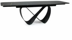 SIGNAL MEBLE Infinity Ceramic Bővíthető Üvegkerámia Étkezőasztal Fekete Végtelen Dizájn