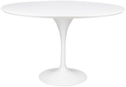 King Home Tulip Premium Kerek Étkezőasztal MDF Fehér Fényes GT-09R. 120