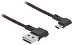 Delock EASY-USB 2.0 kábel A-típusú csatlakozódugó - EASY-USB Micro-B típusú csatlakozódugó, ívelt ba (85273) (85273)