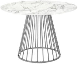 King Home Glam Marble Kerek Étkezőasztal Márvány MDF Króm