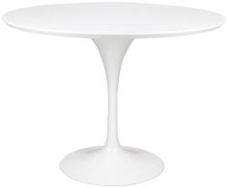 King Home Tulip Premium Kerek Étkezőasztal MDF Fehér Fényes GT-09R. 100