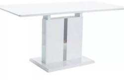 SIGNAL MEBLE Dallas Bővíthető MDF Étkezőasztal Fehér Lakkozott 110-150 cm