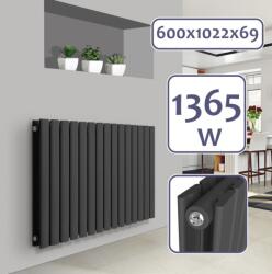 Aquamarin vízszintes radiátor 600 x 1022 mm (HZKRB02-600x1022x69atm)