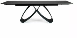 SIGNAL MEBLE Samanta Ceramic Bővíthető Asztal Edzett Üveg Sahara Noir Fekete
