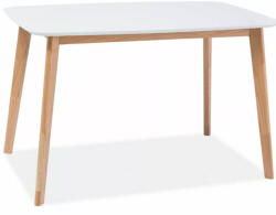 SIGNAL MEBLE Mosso I Skandináv MDF Étkezőasztal Fehér Tölgy Vázzal