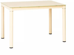 SIGNAL MEBLE Galant Edzett Üveg Étkezőasztal Krém 100x60