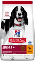 Hill's Hill' s Science Plan Canine Adult Medium Chicken 14 kg + 3 kutyakonzervek GRÁTISZ