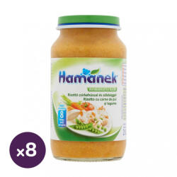 Hamánek bébiétel rizottó csirkehússal és zöldséggel, 8 hó+ (8x230 g)
