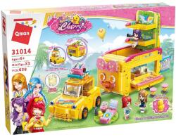 Qman Cherry Kiskacsa utánfutós túraautó | 656 db építőkocka | építőjáték | QMAN 31014 (31014)