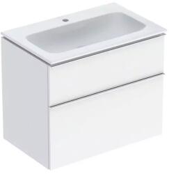 Geberit Set dulap baza suspendat Geberit iCon alb lucios 2 sertare maner crom si lavoar 75 cm (502.336.01.2)