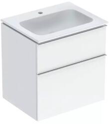 Geberit Set dulap baza suspendat Geberit iCon alb lucios 2 sertare maner crom si lavoar 60 cm (502.335.01.2)