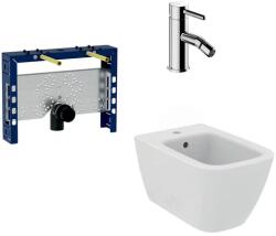 Geberit Pachet rama instalare Geberit Kombifix, bdeu suspendat Ideal Standard I. life B si baterie bideu Omnires Y crom (457.608.00.5+T461501+Y1220STCR)