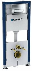 Geberit Set rezervor wc incastrat cu set fixare si clapeta crom dreptunghiulara Geberit Duofix Delta (458.128.21.3)