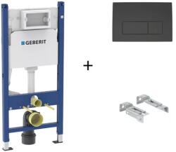 Geberit Set rezervor wc incastrat cu set fixare si clapeta negru mat Geberit Duofix Delta (GeberitDelta50NegruMat) - sanoterm