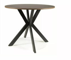 SIGNAL MEBLE Talia II Kerek MDF Étkezőasztal Dió-Fekete Modern Csillagváz