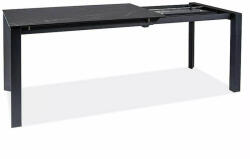 SIGNAL MEBLE Metropol Ceramic Bővíthető Márvány Hatású Üvegkerámia Étkezőasztal Fekete