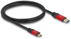 Delock USB 10 Gbps kábel USB A-típusú apa - USB Type-C apa 1 m piros fém (80617) (80617) (80617)