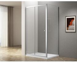 SAPHO UGGA tolóajtó oldalfallal, 1100x900mm, transzparent üveg (ATS110-02) (ATS110-02) - szaniteresklimacenter