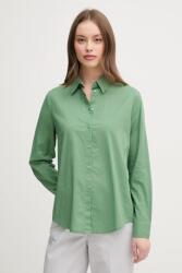 Benetton pamut ing női, galléros, zöld, regular, 5WPQDQ0AX - zöld S