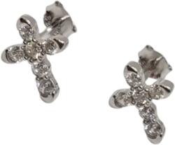 ÉkszerM Ezüst Kereszt Stekkeres Fülbevaló AT 146304