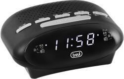 Trevi RC 821 FM rádiós ébresztőóra digitális kijelzővel, szundi és alvó funkcióval, fekete (0082100)