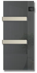 BVF Radialight Silk Evo elektromos acél törölközőszárító radiátor 40x90 üveg előlappal, antracit ONS10031 (ONS10031)