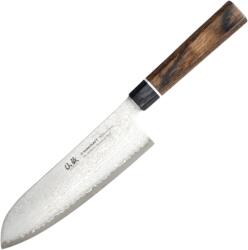 Dellinger Santoku Knife Suncraft VG-10 Black Damascus 167 mm