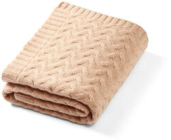 BabyOno takaró merino gyapjú kötött 75x100cm sötét bézs 1648/02 - babamarket