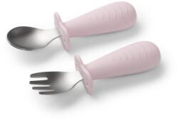 BabyOno evőeszköz-készlet rozsdamentes acél rózsaszín 1665/02 - babamarket