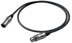 Proel Mikrofonkábel 10 m fekete XLR 3FVPRO és XLR 3MVPRO HPC225 kábel törésgátlóval