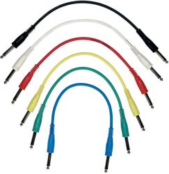 RockCable Patch kábelkészlet egyenes TS dugók többszínű 6 db 30 cm