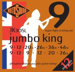 Rotosound Akusztikus gitár húrkészlet foszfor-bronz 12 húros 9 12 9 12 20 26 9 12 20 26 36 46