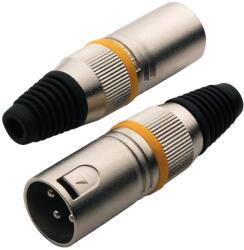 RockCable XLR Dugó Férfi Csatlakozó Fém Sapka Könnyű Összeszerelés