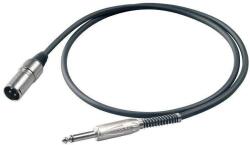 Proel Aszimmetrikus kábel P 10m fekete 6, 3mm S4CPRO mono jack dugó és XLR 3MVPRO HPC225 kábel