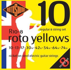 Rotosound Nikkel 8 húros elektromos gitár húrkészlet, 10 13 17 30 42 54 64 74