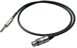 Proel Aszimmetrikus kábel M 3m fekete 6, 3mm S4CPROmono jack dugó és XLR 3FVPRO HPC225 kábel