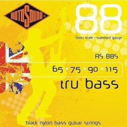 Rotosound Basszusgitár húrkészlet, fekete nylon, köszörült, rövid, 65 75 90 115