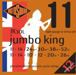 Rotosound Akusztikus gitár húrkészlet, foszfor-bronz, 12 húros, 11 14 10 12 20 26, 11 14 24 30 38 52