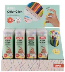 APLI Színes töltőceruza készlet APLI Color Click 12 különböző szín, műanyag dobozban (20079)
