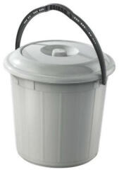  Planet Szemetes kuka fedeles műanyag 10 literes szürke UP618-002 - delfinbuvar