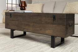 Unity Loft Dohányzóasztal - tárolóláda Unity Loft 115 cm mangó taupe barna