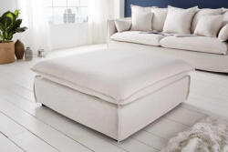 Eden Stílusos puff Eden 100 cm fehér struktúrált szövet