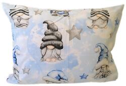  Pamut kispárna huzat - kék karácsonyi manós - csillagos