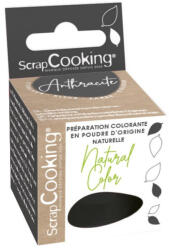 ScrapCooking természetes por ételfesték, antracit fekete, 3g