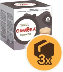 Gimoka Cortado Dolce Gusto kompatibilis kapszulás kávé - 3 x 16 kapszula - 3 doboz - 1 karton