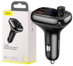 Baseus FM transmitter és autós gyorstöltő PPS (fekete)